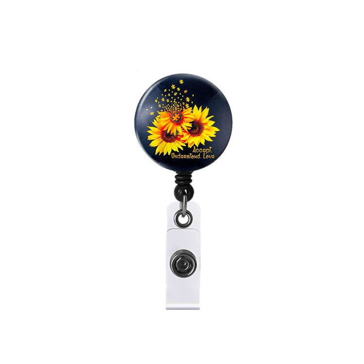 Epoxy, Sunflower, Sun Flower,  Badge