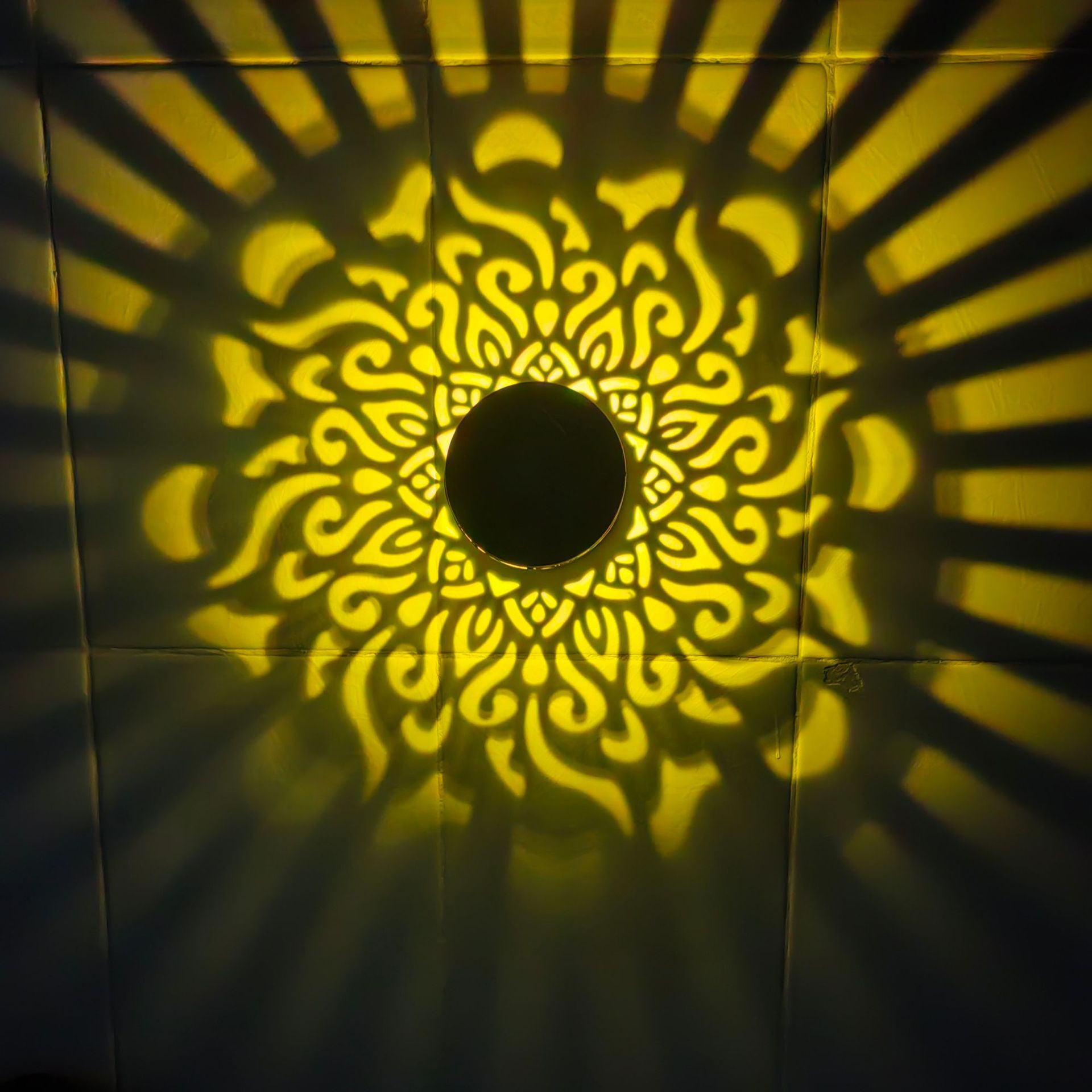 Solar Mandala SUNFLOWER Sunflower Wall Lamp Garden Courtyard