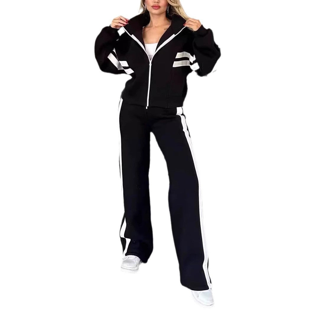 Fashion Two-piece Women's White Sports Suit Loose Sports Shirt Casual Pants Sets Sportswear Women Clothes Tracksuit Women Outfits
