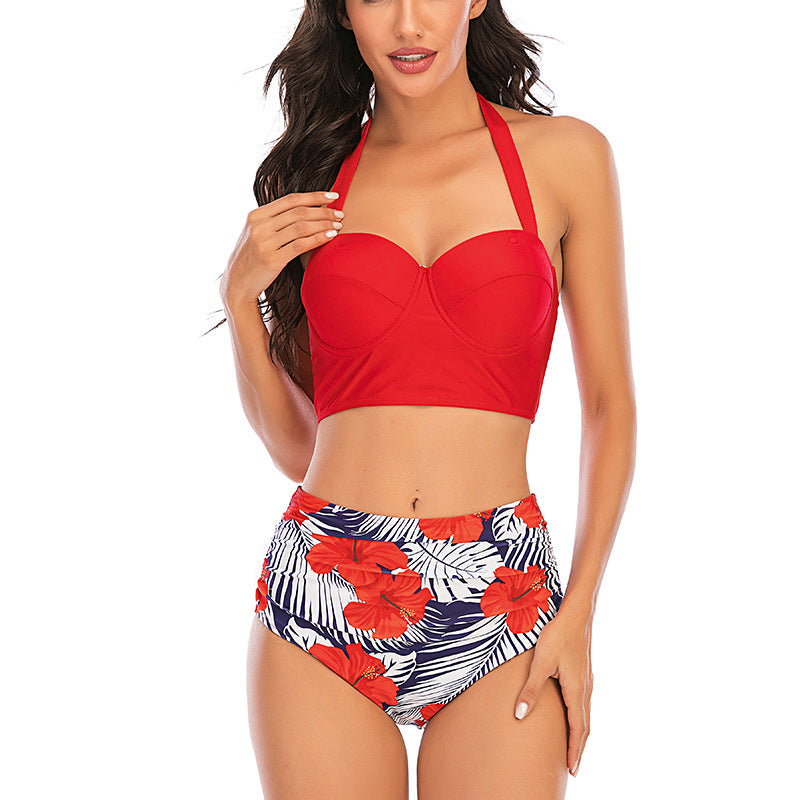 Sunflower print bikini