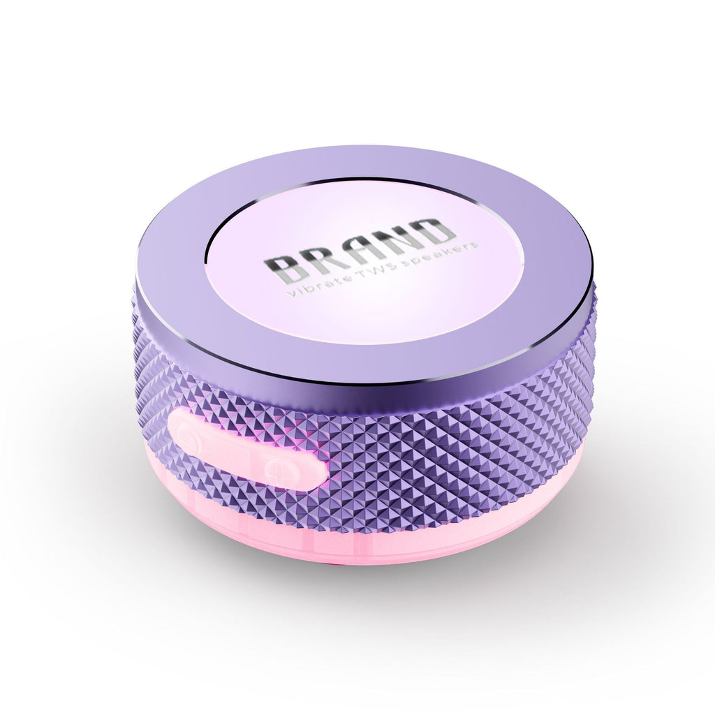 Small Wireless Bone Conduction Speakers Bluetooth Vibration Speaker With Color LED Light Portable Surface Adsorption Speaker