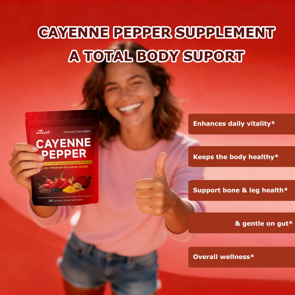 Chili Pepper Softgel Supplement To Support Leg Vein, Heart, And Vascular Health. Contains Vitamins C, D3, And K2, As Well As Extracts Of Grape Seed, Hawthorn, Cinnamon, And Beetroot